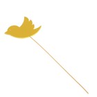 Топпер «Птичка», жёлтый, 7,5х6 см - Фото 2