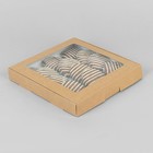 Коробка самосборная бесклеевая, крафт, 21 х 21 х 3 см - фото 8621587