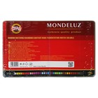 Карандаши акварельные набор 36 цветов, Koh-I-Noor Mondeluz 3725, в металлическом пенале - Фото 4