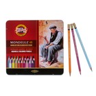 Карандаши цветные акварельные набор 48 цветов, Koh-I-Noor Mondeluz 3726, в металлическом пенале - Фото 1