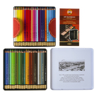 Карандаши цветные акварельные набор 48 цветов, Koh-I-Noor Mondeluz 3726, в металлическом пенале - Фото 2