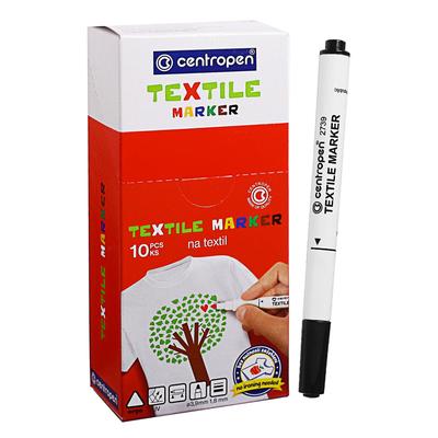 Маркер для ткани 3.9 мм Centropen 2739, линия 1.8 мм, цвет чёрный