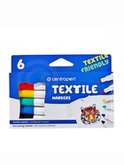 Набор маркеров для ткани Centropen 2739, 6 цветов, узел 3.9 мм, линия 1.8 мм - Фото 2