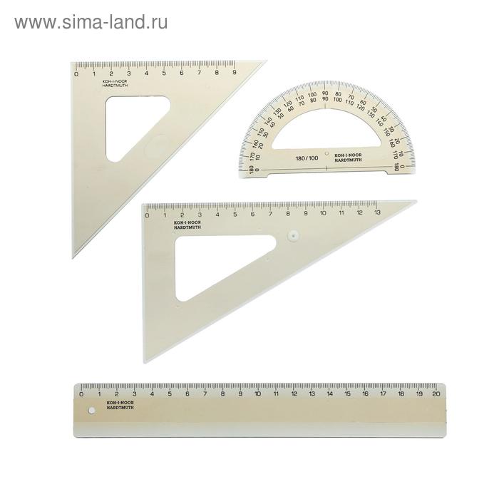 Набор геометрический малый Koh-I-Noor, прозрачный - Фото 1