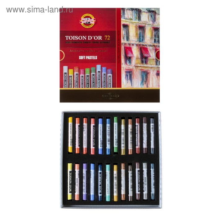 Пастель сухая художественная 72 цвета, Koh-I-Noor TOISON D`OR=8517/72
