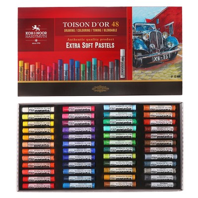 Пастель сухая экстра-мягкая художественная 48 цветов, Koh-I-Noor TOISON D`OR=8556/48