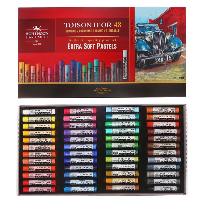 Пастель сухая экстра-мягкая художественная 48 цветов, Koh-I-Noor TOISON D`OR=8556/48