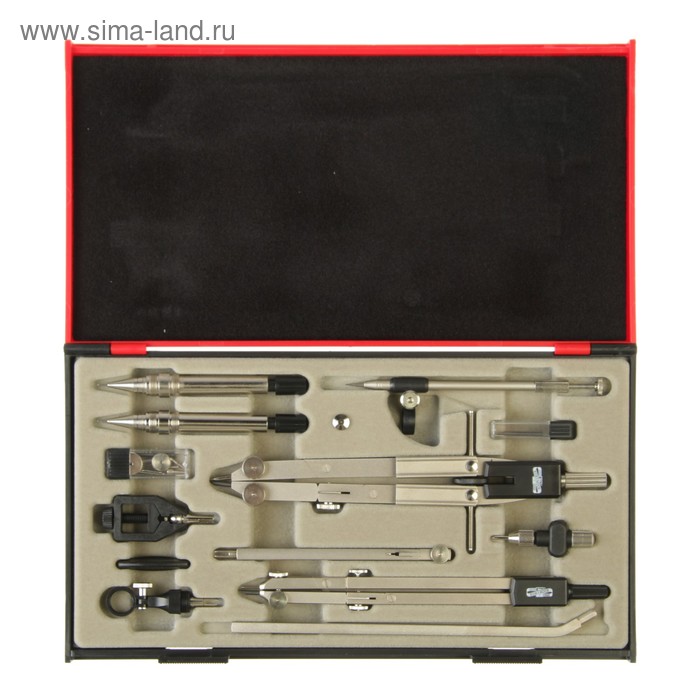 Готовальня Koh-I-Noor 9452, профессиональная, 13 предметов, в пластиковом футляре - Фото 1