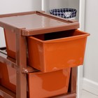 Комод 4-х секционный Доляна, цвет коричневый - фото 20776904