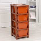 Комод 4-х секционный Доляна, цвет коричневый - фото 20776905