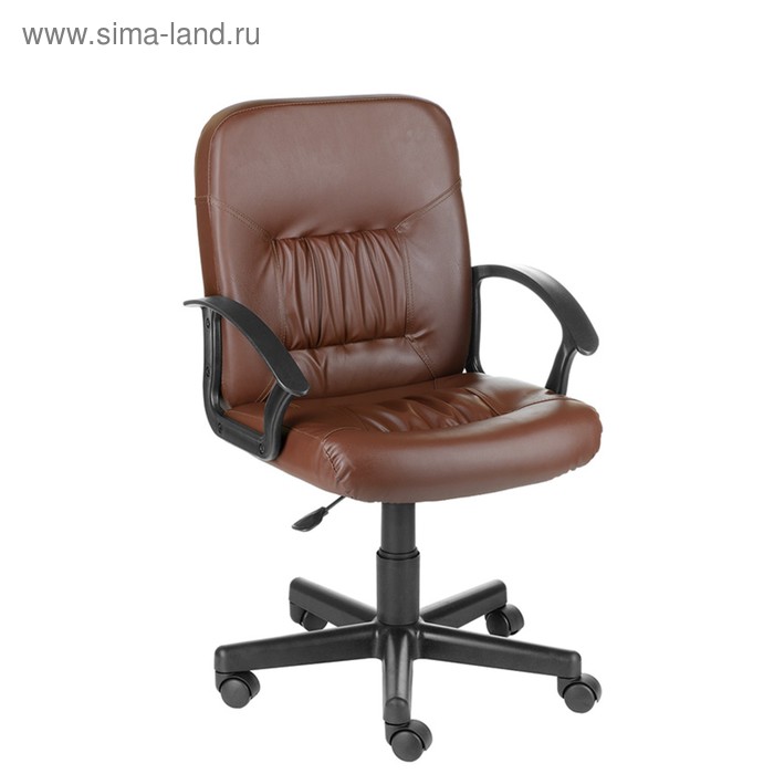 Кресло "Чип", искусственная кожа, коричневый - Фото 1
