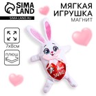 Мягкая игрушка-магнит «Моей зайке», зайчик - фото 321258602