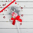 Мягкая игрушка на палочке «С 8 марта», мишка - Фото 2