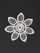 Аппликация для одежды «Цветок», кружевная, d=4.5 см, 10 шт., белая - Фото 3