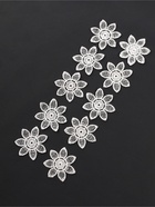 Аппликация для одежды «Цветок», кружевная, d=4.5 см, 10 шт., белая - Фото 4