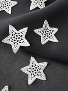 Аппликация для одежды «Звезда» кружевная, d=4 см, 10 шт., белая - Фото 2