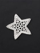 Аппликация для одежды «Звезда» кружевная, d=4 см, 10 шт., белая - Фото 3