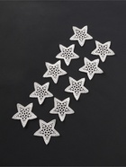 Аппликация для одежды «Звезда» кружевная, d=4 см, 10 шт., белая - Фото 4