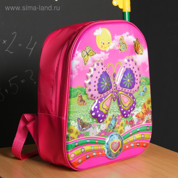 Рюкзак школьный, отдел на молнии, цвет розовый - Фото 1