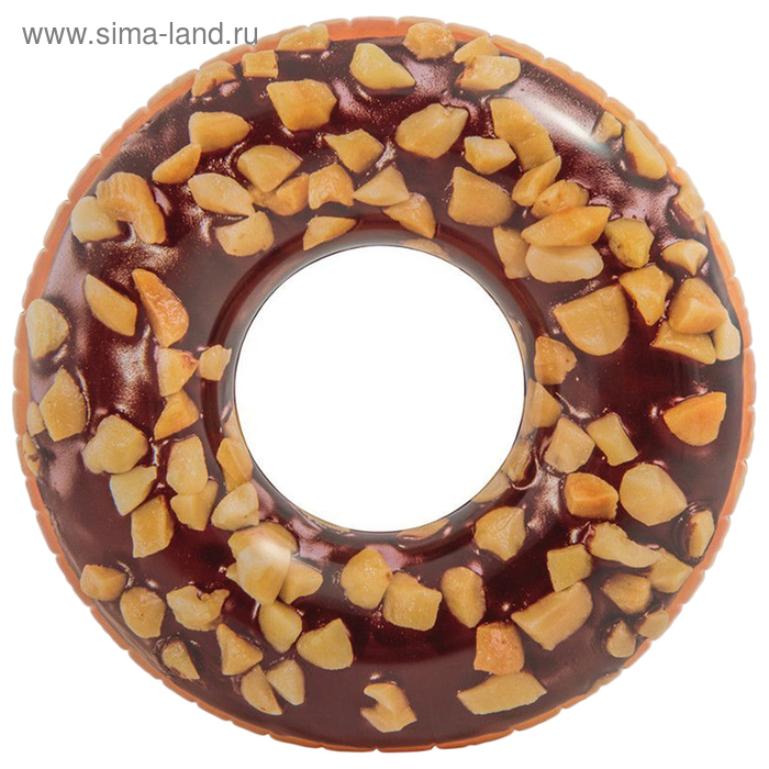 Круг для плавания «Пончик», шоколадный, d=99 см, от 9 лет, 56262NP INTEX - Фото 1