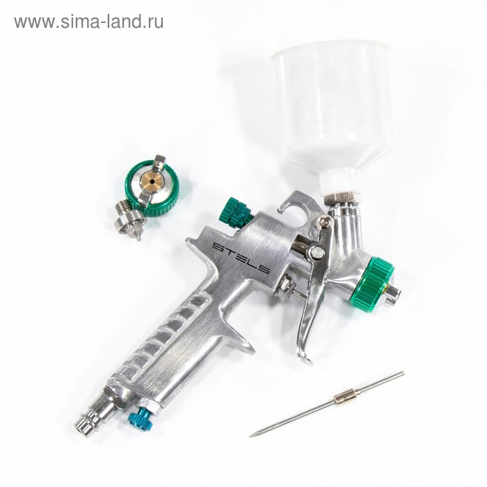 Краскораспылитель STELS AG 810 HVLP, гравитационный, сопло 0,8/1 мм - Фото 1