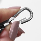 Карабин металлический, 50×45 мм / 38×3 мм, 10 шт., цвет серебряный - Фото 3