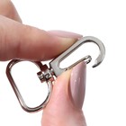 Карабин металлический, 40×25 мм / 21×2 мм, 10 шт., цвет серебряный - Фото 3