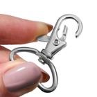 Карабин металлический, 41×30 мм / 25×2 мм, 10 шт., цвет серебряный - Фото 3