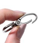 Карабин металлический, 45×32 мм / 25×2.7 мм, 10 шт., цвет серебряный - Фото 3