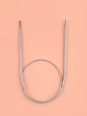 Спицы круговые, для вязания, с металлическим тросом, d=2.5 мм, 10/40 см (комплект 6 шт)