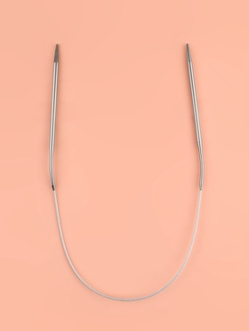 Спицы круговые, для вязания, с металлическим тросом, d=3.5 мм, 10/40 см (комплект 5 шт)