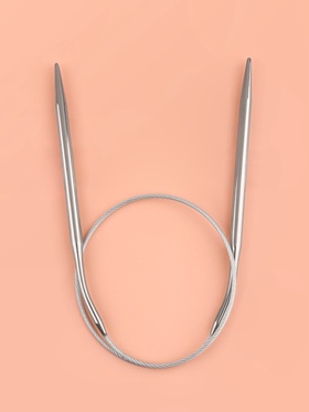 Спицы круговые, для вязания, с металлическим тросом, d=4.5 мм, 10/40 см (комплект 7 шт)