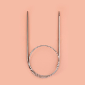 Спицы круговые, для вязания, с металлическим тросом, d = 3,5 мм, 14/80 см (комплект 5 шт)