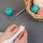 Спицы круговые, для вязания, с металлическим тросом, d=3.5 мм, 14/80 см - Фото 6