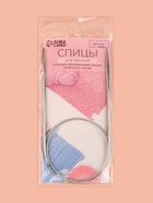 Спицы круговые, для вязания, с металлическим тросом, d=3.5 мм, 14/80 см - Фото 5