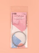 Спицы круговые, для вязания, с металлическим тросом, d=2 мм, 14/100 см - Фото 5