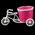 Корзина декоративная "Велосипед с кашпо в форме горшочка" МИКС 12х21х10,5 см - Фото 3