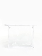 Косметичка на молнии, треугольная, маленькая, прозрачная/белая - Фото 2