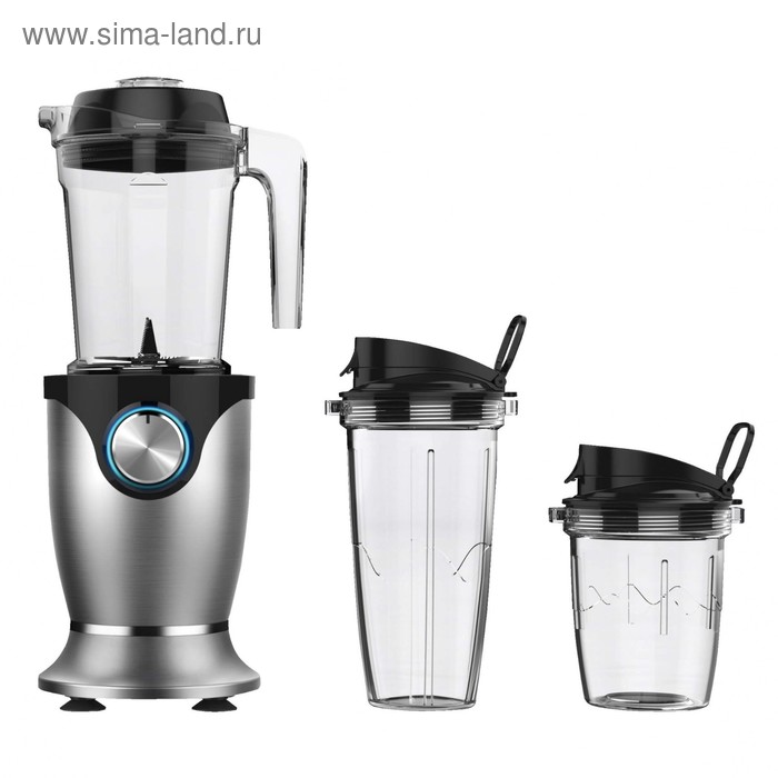 Блендер Gemlux GL-PB-977A, стационарный, 1000 Вт, 1.45 л, 7 скоростей, серебристый - Фото 1