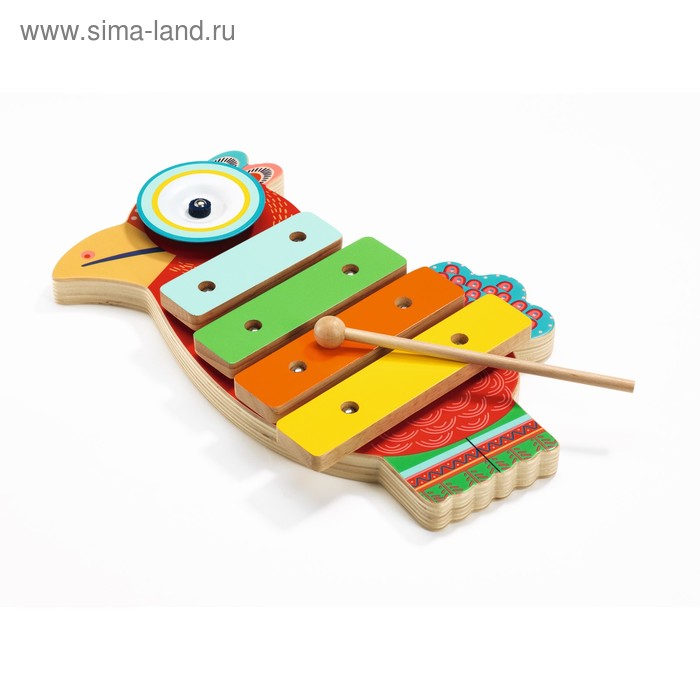 Музыкальный инструмент игрушечный ксилофон-кимвал «Петушок» - Фото 1