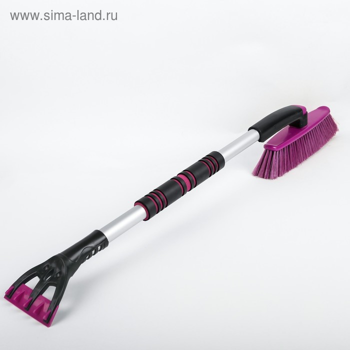 Щетка сметка, со скребком, мягкая ручка, СА-58 - Фото 1