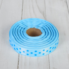 Лента атласная «Горошек», двусторонняя, 17 мм × 25 ± 1 м, цвет голубой - Фото 3