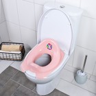 Детская накладка - сиденье на унитаз «Мишка» антискользящая, цвет розовый - фото 8361484