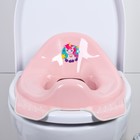 Детская накладка - сиденье на унитаз «Мишка» антискользящая, цвет розовый - фото 8361485