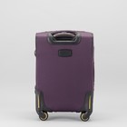 Чемодан малый на молнии, 1 отдел, 44 л, 2 наружных кармана, 4 колеса, кодовый замок, цвет фиолетовый - Фото 3