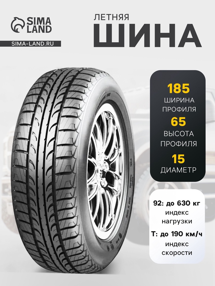 Шина летняя Tunga Zodiak 2 PS-7 185/65 R=15 92T - Фото 1