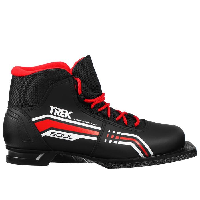 Ботинки лыжные ТRЕК Soul NN75 ИК, цвет чёрный, лого красный, размер 44 - Фото 1