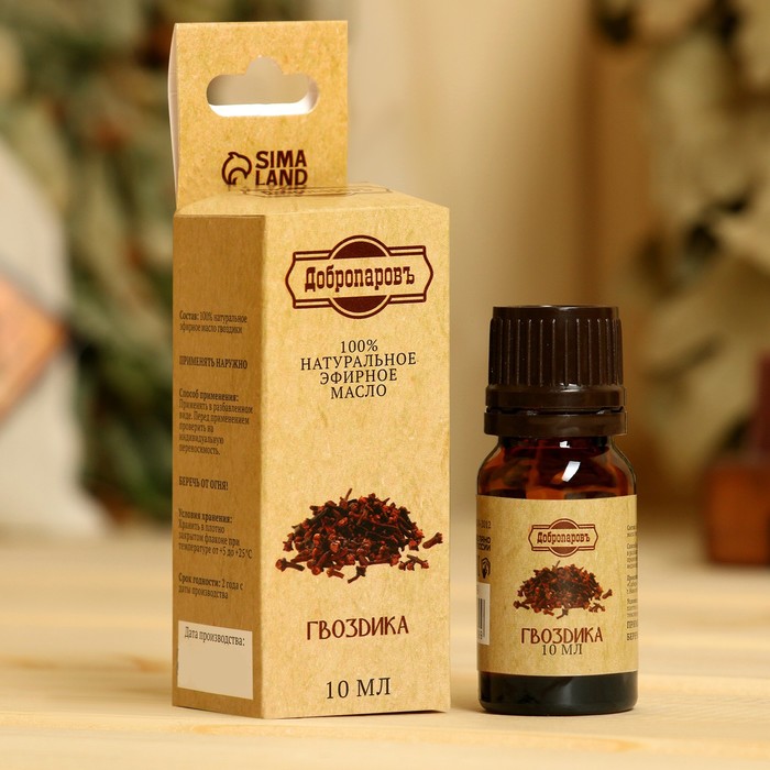 Эфирное масло "Гвоздика", флакон-капельница, аннотация, 10 мл, репеллент "Добропаровъ" - Фото 1