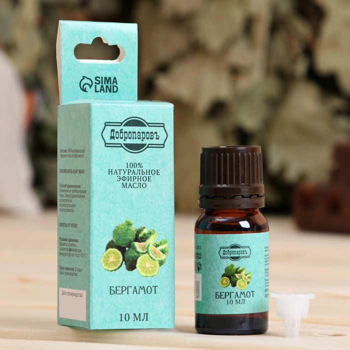 Эфирное масло «Бергамот», флакон-капельница, аннотация, 10 мл, «Добропаровъ» - Фото 1