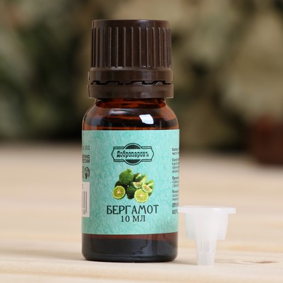 Эфирное масло «Бергамот», флакон-капельница, аннотация, 10 мл, «Добропаровъ»